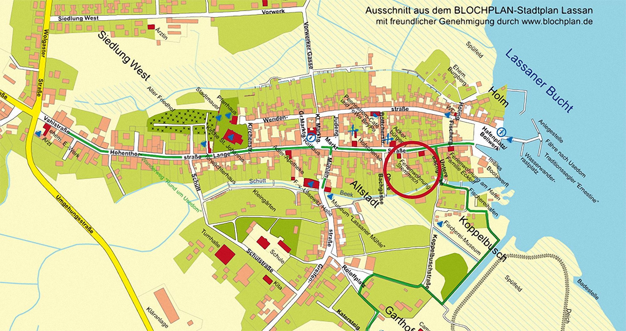 Stadtplan von Lassan